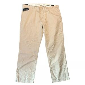 POLO Ralph Lauren Twill Chinos Pants Men 44x32 Stretch Classic Fit Tan NWTs